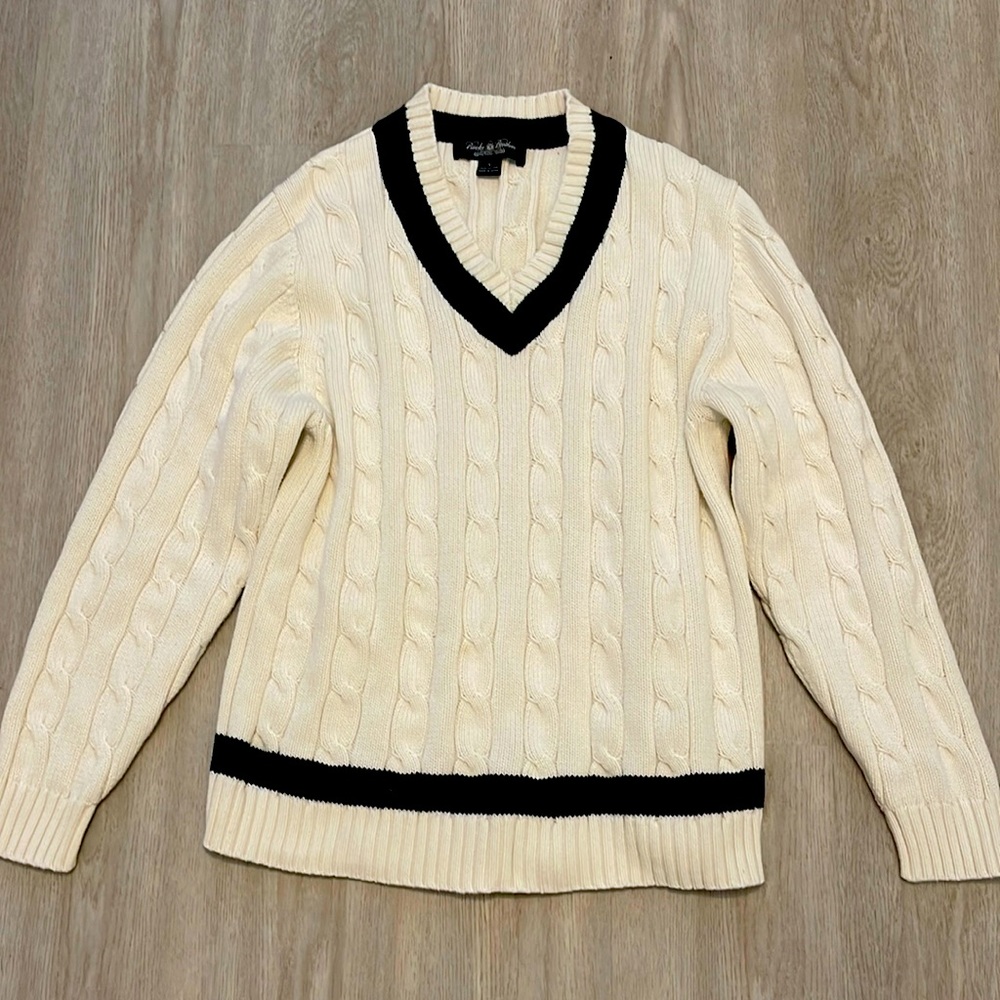 Brooks Brother Cable Tennis Sweatshirt